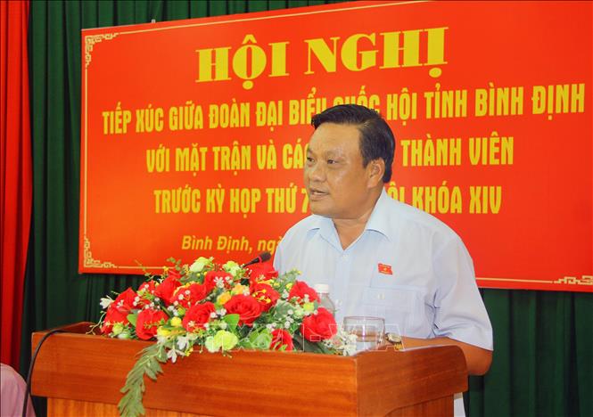 Đoàn đại biểu Quốc hội tỉnh Bình Định tiếp xúc cử tri - Ảnh thời sự