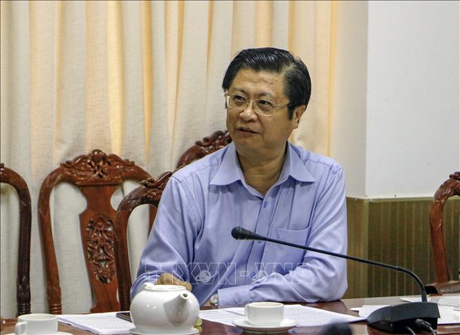 Phó Chủ tịch UBND thành phố Cần Thơ Trương Quang Hoài Nam phát biểu tại buổi làm việc. Ảnh: Thanh Liêm - TTXVN