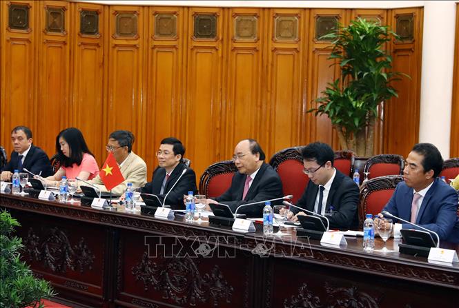 Trong ảnh: Thủ tướng Nguyễn Xuân Phúc tiếp Công chúa kế vị Thụy Điển Victoria Ingrid Alice Desiree và phu quân đang có chuyến thăm chính thức Việt Nam.  Ảnh: Thống Nhất – TTXVN
