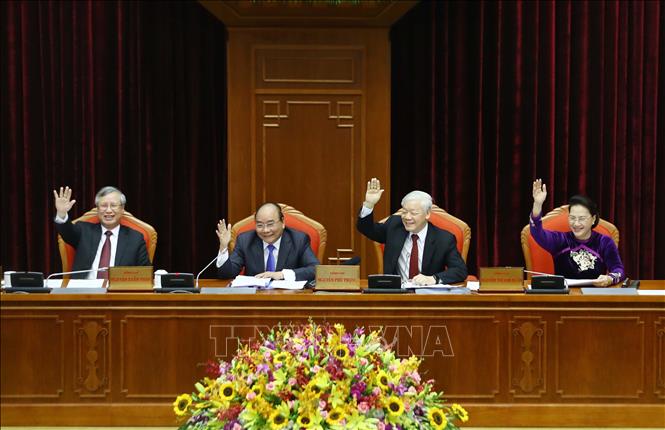 Trong ảnh: Tổng Bí thư, Chủ tịch nước Nguyễn Phú Trọng chủ trì và phát biểu khai mạc Hội nghị. Ảnh: Thống Nhất - TTXVN