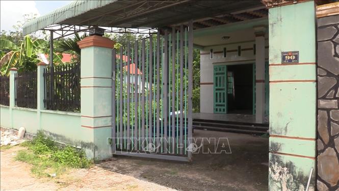 Trong ảnh: Căn nhà nơi xảy ra vụ án mạng. Ảnh: Huyền Trang - TTXVN


