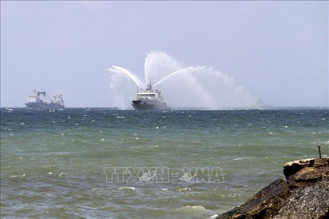 Trong ảnh: Tàu của hải quân Nga tham gia lễ kỷ niệm Ngày Hải quân tại cảng Tartus, Syria ngày 29/7/2018. Ảnh: AFP/TTXVN 