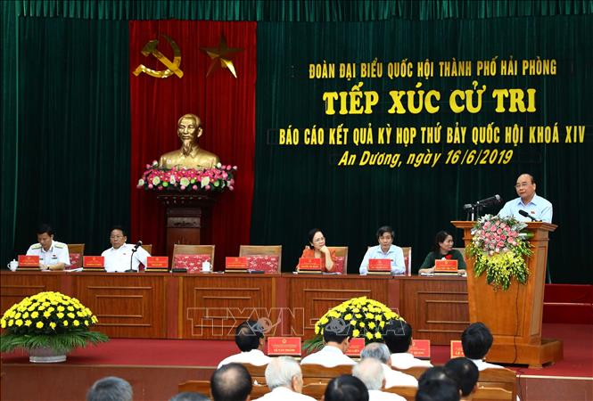 Trong ảnh: Thủ tướng Nguyễn Xuân Phúc phát biểu. Ảnh: Thống Nhất -TTXVN  
