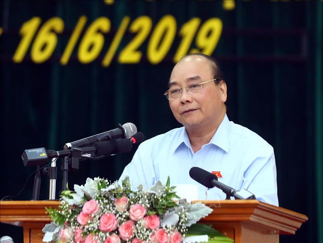 Trong ảnh: Thủ tướng Nguyễn Xuân Phúc phát biểu. Ảnh: Thống Nhất -TTXVN  
