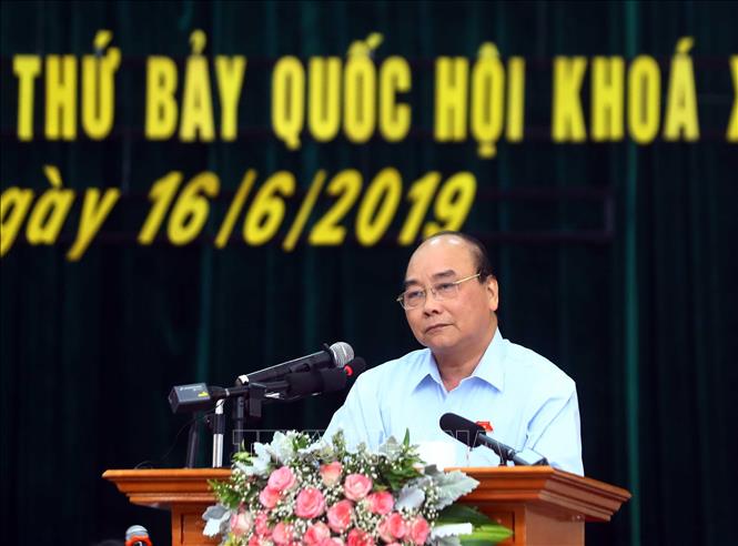 Trong ảnh: Thủ tướng Nguyễn Xuân Phúc phát biểu. Ảnh: Thống Nhất -TTXVN  