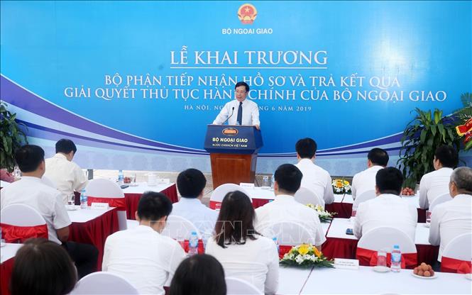 Trong ảnh: Phó Thủ tướng, Bộ trưởng Bộ Ngoại giao Phạm Bình Minh phát biểu. Ảnh: Lâm Khánh - TTXVN