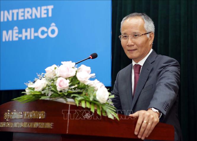 Trong ảnh: Thứ trưởng Bộ Công Thương Trần Quốc Khánh phát biểu tại lễ công bố. Ảnh: Trần Việt - TTXVN