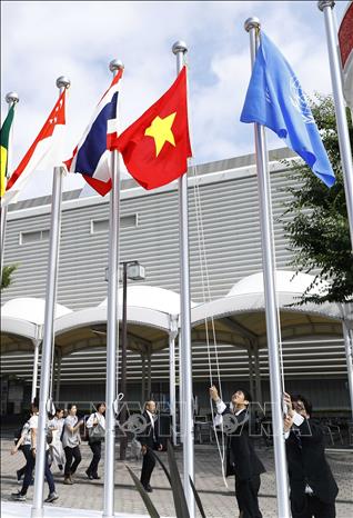 Trong ảnh: Quốc kỳ Việt Nam tại hội nghị G20. Ảnh: Thống Nhất –TTXVN