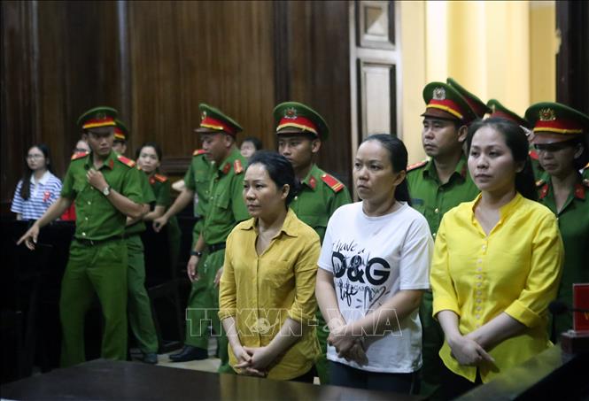 Trong ảnh: Các bị cáo tại phiên tòa ngày 3/7/2019. Ảnh: Thành Chung - TTXVN
