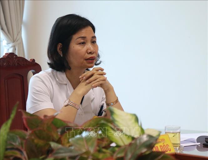 Trong ảnh: Bác sĩ Nguyễn Thị Bích Thanh, Phó Giám đốc Bệnh viện Sản Nhi tỉnh Bắc Ninh trao đổi với phóng viên. Ảnh: Thanh Thương – TTXVN