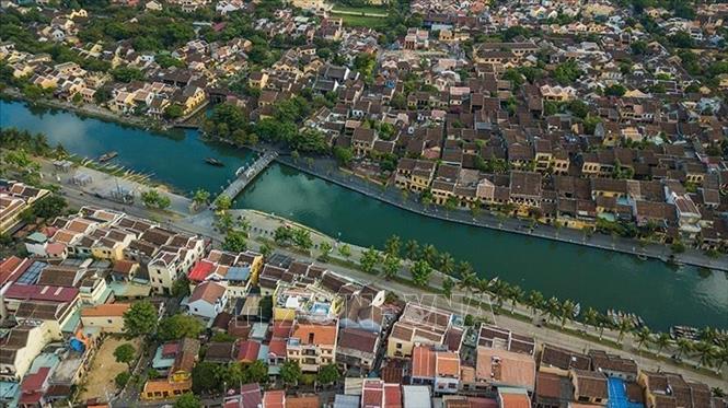Photo: A birdview of Hoi An town. VNA Photo: Trọng Đạt