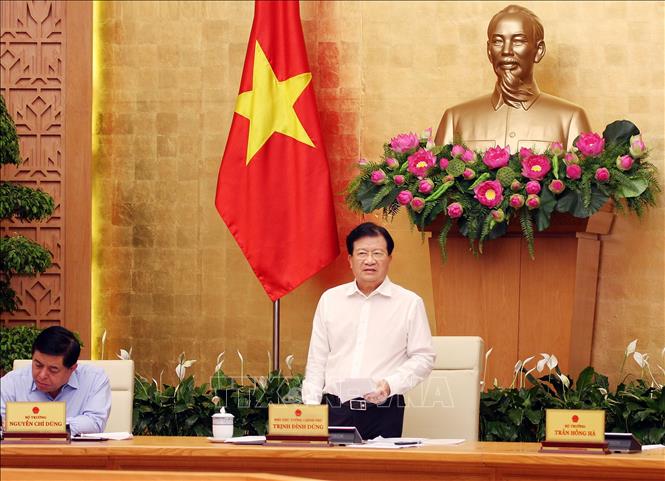 Phó Thủ tướng Chính phủ Trịnh Đình Dũng phát biểu khai mạc hội nghị. Ảnh: Nguyễn Dân -TTXVN