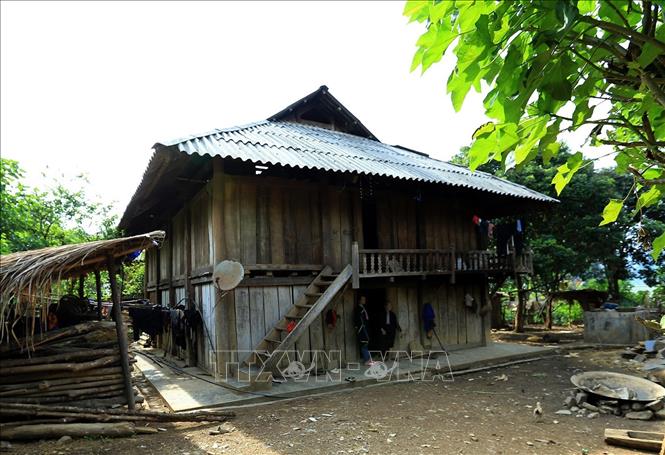 Trong ảnh: Một ngôi nhà truyền thống của đồng bào dân tộc Dao. Ảnh: Phan Tuấn Anh - TTXVN