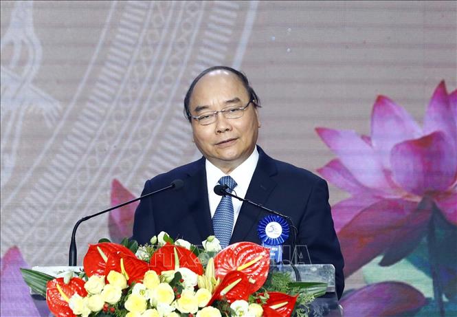 Trong ảnh: Thủ tướng Nguyễn Xuân Phúc phát biểu. Ảnh: Thống Nhất – TTXVN 