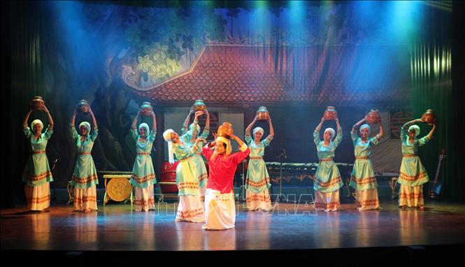 Trong ảnh: Biểu diễn múa Apsara tại chương trình Tuồng 