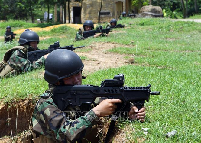 Trong ảnh: Chiến sĩ Lữ đoàn Hải quân đánh bộ 147 không ngừng nâng cao chất lượng huấn luyện chiến đấu, đáp ứng yêu cầu nhiệm vụ trong tình hình mới. Ảnh: Trọng Đức - TTXVN
