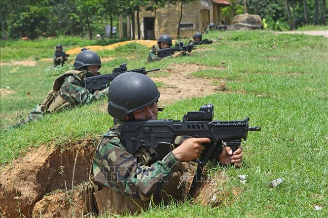 Trong ảnh: Chiến sĩ Lữ đoàn Hải quân đánh bộ 147 không ngừng nâng cao chất lượng huấn luyện chiến đấu, đáp ứng yêu cầu nhiệm vụ trong tình hình mới. Ảnh: Trọng Đức - TTXVN