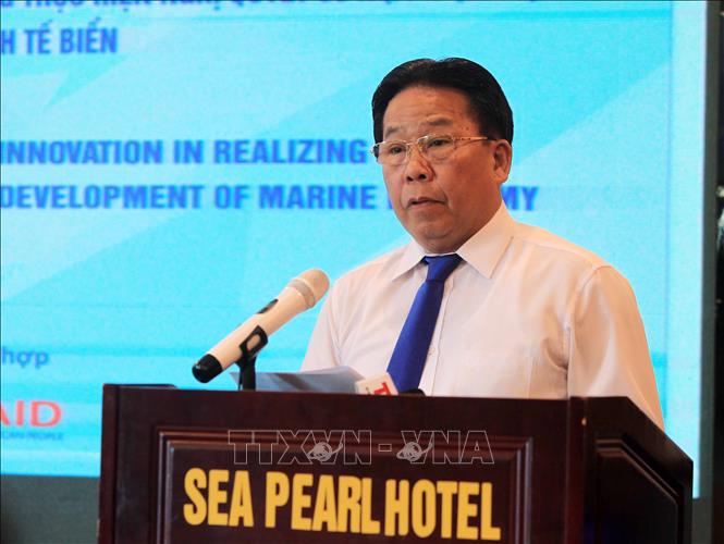 Trong ảnh: Phó Chủ tịch Liên hiệp các Hội Khoa học và Kỹ thuật Việt Nam Nghiêm Vũ Khải phát biểu. Ảnh: An Đăng - TTXVN