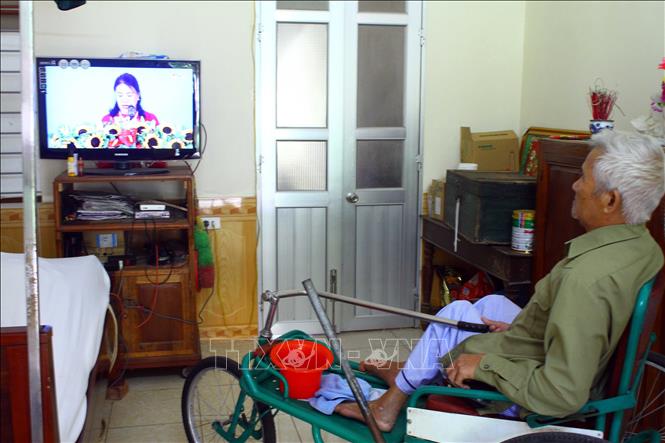 Trong ảnh: Cơ sở vật chất khang trang, trang thiết bị sinh hoạt đầy đủ góp phần nâng cao đời sống vật chất và tinh thần cho các thương bệnh binh tại Trung tâm Điều dưỡng thương binh Nghệ An.  Ảnh: Tá Chuyên – TTXVN