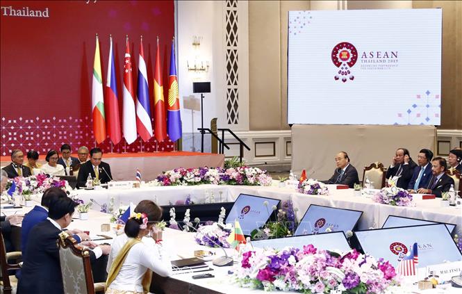 Trong ảnh: Phiên họp toàn thể Hội nghị Cấp cao ASEAN lần thứ 34 ở Bangkok (Thái Lan), chiều 22/6/2019. Ảnh: Thống Nhất – TTXVN