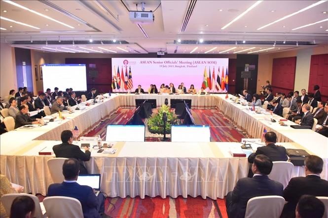 Trong ảnh: Hội nghị Quan chức cấp cao ASEAN (SOM), ngày 29/7/2019, tại Thủ đô Bangkok, Thái Lan. Ảnh: TTXVN phát