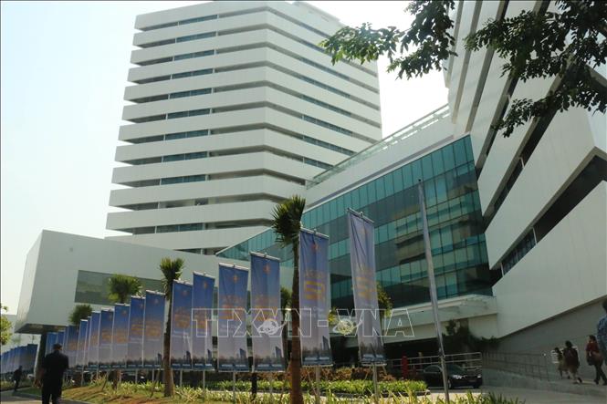 Trong ảnh: Tòa nhà trụ sở mới của Ban Thư ký ASEAN. Ảnh: Đỗ Quyên-Pv TTXVN tại Indonesia

