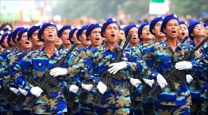 Xây dựng lực lượng Cảnh sát biển cách mạng, chính quy, tinh nhuệ, hiện đại, tính chuyên nghiệp cao. Ảnh Huy Hùng - TTXVN