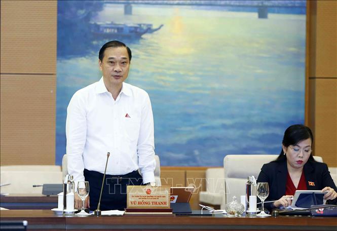 Trong ảnh: Chủ nhiệm Ủy ban Kinh tế của Quốc hội Vũ Hồng Thanh phát biểu. Ảnh: Văn Điệp – TTXVN