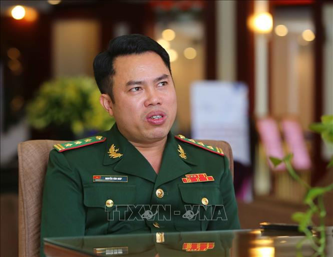 Trong ảnh: Thượng tá Nguyễn Văn Giáp, Trưởng phòng Phòng chống ma túy và tội phạm, Bộ đội Biên phòng tỉnh Hà Tĩnh tấm gương điển hình tiêu biểu trong học tập và làm theo tư tưởng, đạo đức, phong cách Hồ Chí Minh khu vực và toàn quốc 2019. Ảnh: Thành Đạt - TTXVN