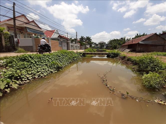 Một góc suối Đồng Tiền tại phường Tân Thiện, thành phố Đồng Xoài đã trong xanh trở lại. Ảnh: Dương Chí Tưởng-TTXVN
