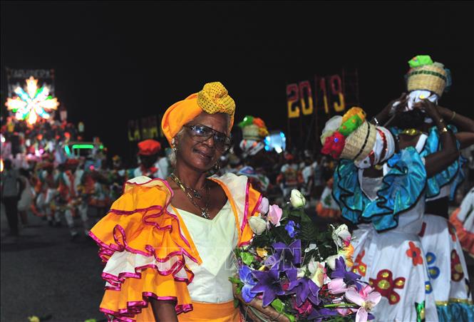 Trong ảnh: Những sắc mầu Carnaval La Habana 2019. Ảnh: Lê Hà - Pv TTXVN tại Cuba    