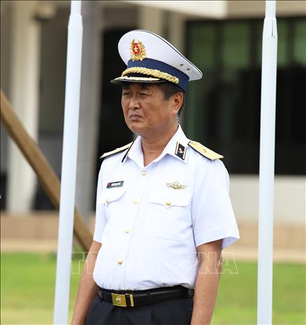 Chuẩn Đô đốc Trần Ngọc Quyết, Phó Tham mưu trưởng Hải Quân Việt Nam dự lễ khai mạc. Ảnh: Hữu Kiên - PV TTXVN tại Thái Lan