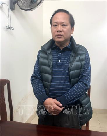 Trong ảnh: Bị can Trương Minh Tuấn (sinh năm 1960, nguyên Bộ trưởng Bộ Thông tin và Truyền thông). Ảnh: TTXVN phát