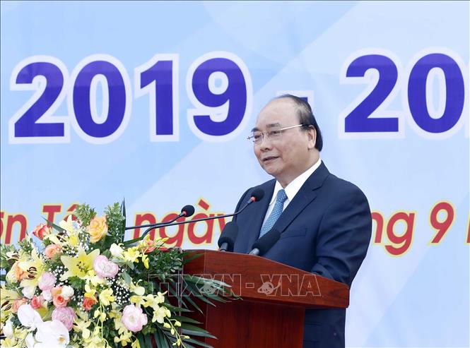 Trong ảnh: Thủ tướng Nguyễn Xuân Phúc phát biểu. Ảnh: Thống Nhất – TTXVN