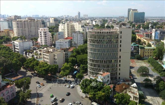 Trong ảnh: Toàn cảnh Trung tâm Truyền hình Thông tấn (Vnews). Ảnh: Nhật Anh - TTXVN