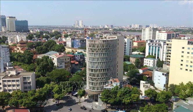 Trong ảnh: Toàn cảnh Trung tâm Truyền hình Thông tấn (Vnews). Ảnh: Nhật Anh - TTXVN