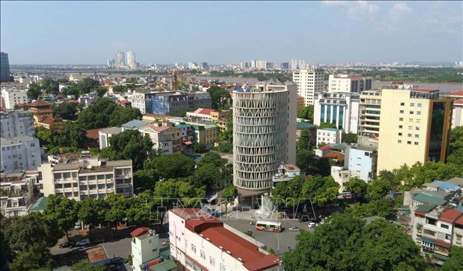 Trong ảnh: Trung tâm Truyền hình Thông tấn (Vnews) tại địa chỉ 33 Lê Thánh Tông, quận Hoàn Kiếm (Hà Nội). Ảnh: Huy Hùng - TTXVN