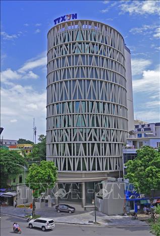 Trong ảnh: Trung tâm Truyền hình Thông tấn (Vnews) tại địa chỉ 33 Lê Thánh Tông, quận Hoàn Kiếm (Hà Nội). Ảnh: Huy Hùng - TTXVN