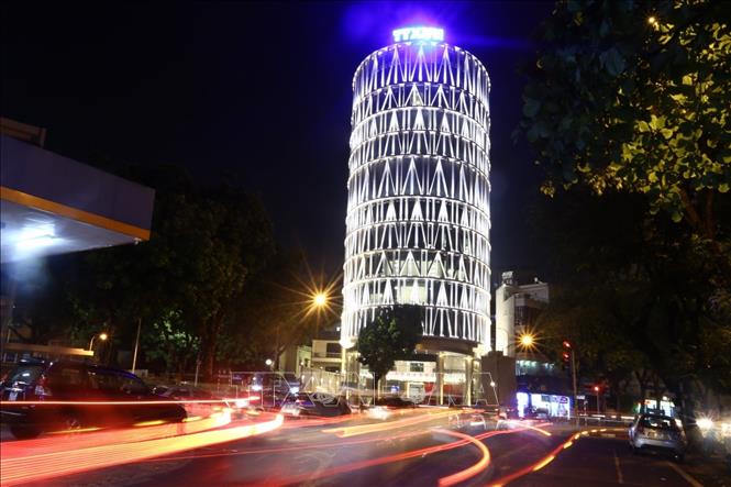 Trong ảnh: Trung tâm Truyền hình Thông tấn (Vnews) tại địa chỉ 33 Lê Thánh Tông, quận Hoàn Kiếm (Hà Nội). Ảnh: Minh Quyết - TTXVN