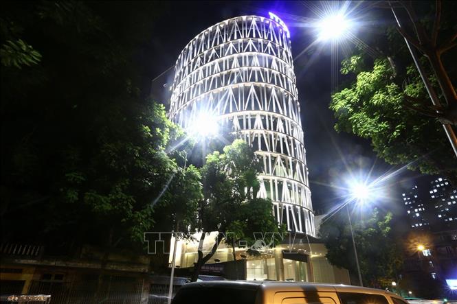 Trong ảnh: Trung tâm Truyền hình Thông tấn (Vnews) tại địa chỉ 33 Lê Thánh Tông, quận Hoàn Kiếm (Hà Nội). Ảnh: Minh Quyết - TTXVN