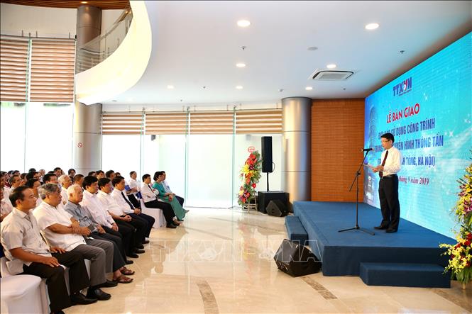 Trong ảnh: Ủy viên Trung ương Đảng, Bí thư Đảng uỷ, Tổng Giám đốc Thông tấn xã Việt Nam Nguyễn Đức Lợi phát biểu khai mạc. Ảnh: Dương Giang - TTXVN