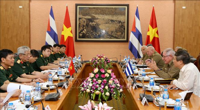 Trong ảnh: Quang cảnh buổi Đối thoại Chính sách Quốc phòng Việt Nam- Cuba lần thứ 3. Ảnh: Dương Giang - TTXVN