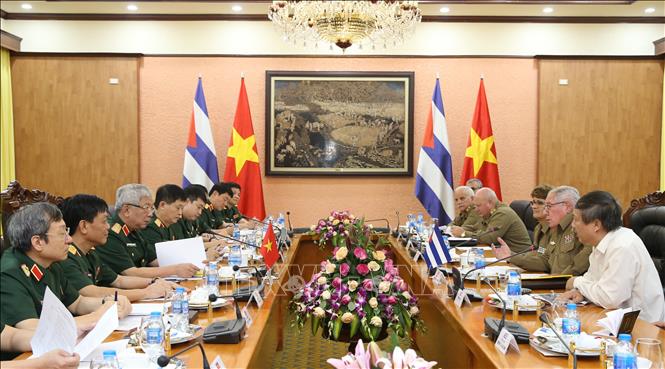 Trong ảnh: Quang cảnh buổi Đối thoại Chính sách Quốc phòng Việt Nam- Cuba lần thứ 3. Ảnh: Dương Giang - TTXVN