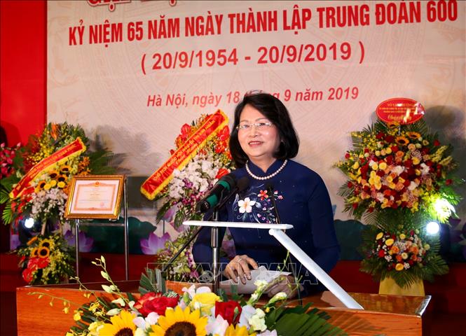 Trong ảnh: Phó Chủ tịch nước Đặng Thị Ngọc Thịnh phát biểu chào mừng. Ảnh: Dương Giang - TTXVN