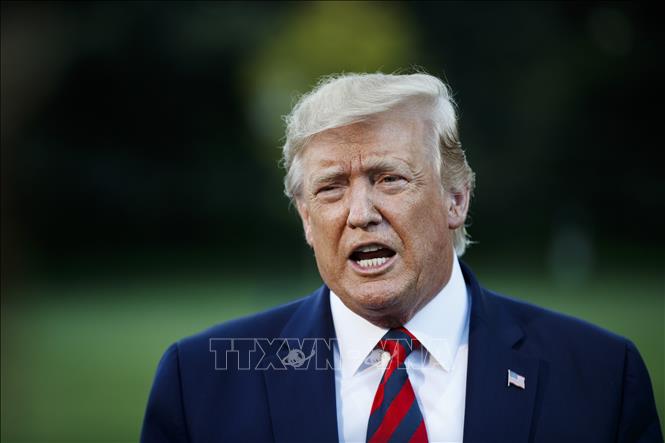 Trong ảnh: Tổng thống Mỹ Donald Trump phát biểu với báo giới tại Nhà Trắng ngày 12/9/2019. Ảnh: THX/ TTXVN