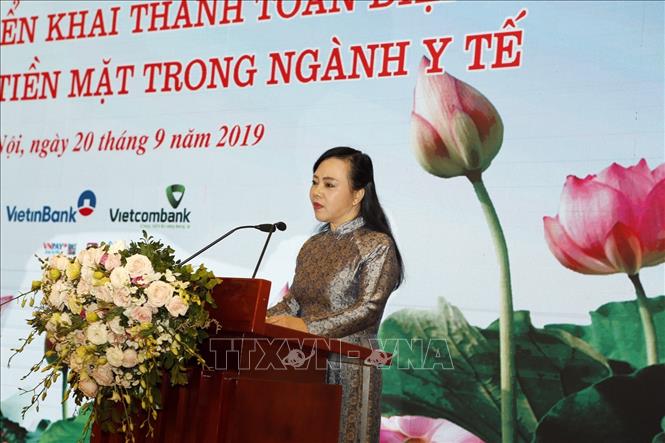 Trong ảnh: Bộ trưởng Bộ Y tế Nguyễn Thị Kim Tiến phát biểu. Ảnh: Dương Ngọc – TTXVN