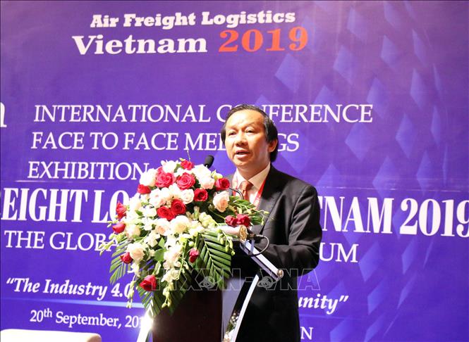 Trong ảnh: Phó Chủ tịch Hiệp hội Doanh Nghiệp Dịch vụ Logistics Việt Nam Đỗ Xuân Quang phát biểu khai mạc Hội nghị. Ảnh: Tiến Lực – TTXVN