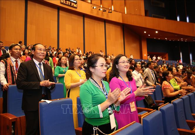 Trong ảnh: Các đại biểu tham dự phiên bế mạc Đại hội. Ảnh: TTXVN