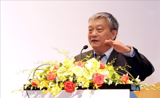 Trong ảnh: Ông Trần Thanh Hải, Hiệu trưởng Cao đẳng tư thục Viễn Đông phát biểu tại Hội thảo. Ảnh: Anh Tuấn – TTXVN