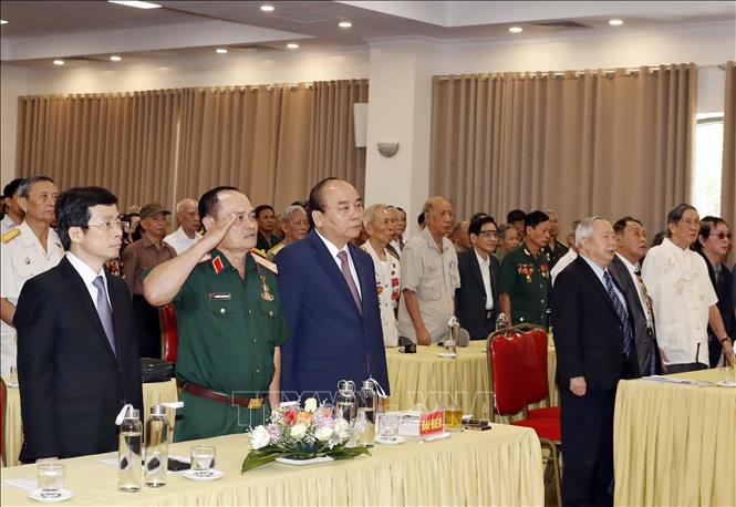 Trong ảnh: Thủ tướng Nguyễn Xuân Phúc và các đại biểu dự lễ kỷ niệm. Ảnh: Thống Nhất - TTXVN